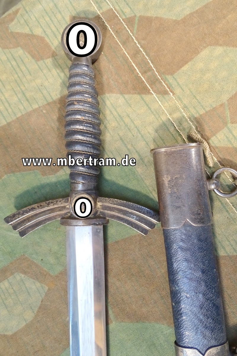 19538-1 Luftwaffe Offiziersdolch 1. Modell, so genannter "Borddolch"