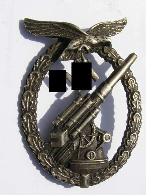 Flakkampfabzeichen Buntmetallausführung, Brehmer Markn.