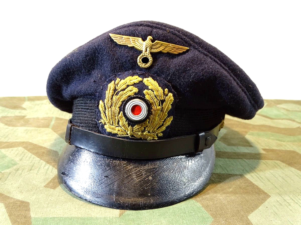 Frühe Kriegsmarine Schirmmütze (für Fähnriche, Kadetten, Feldwebel) Von St.OBtsm. M.Keil