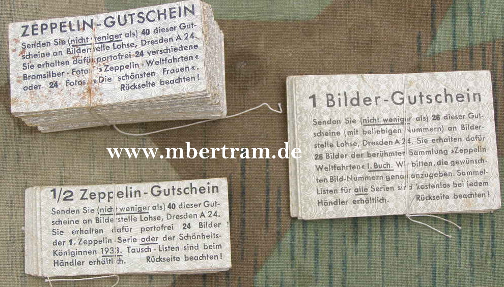 Zubehör:, Zeppelin Weltfahrten: 134 Bildergutscheine