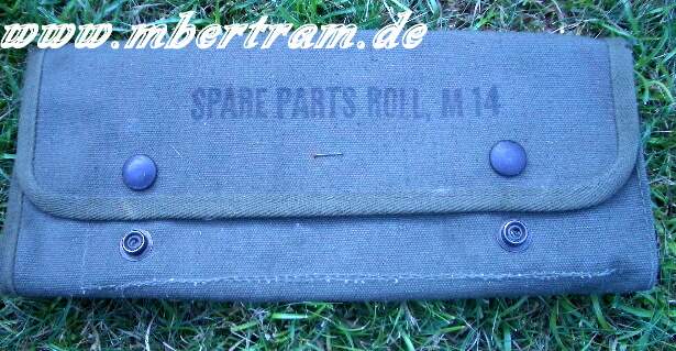 US Zubehörtasche "SPARE PARTS ROLL M 14" Diana 1943"