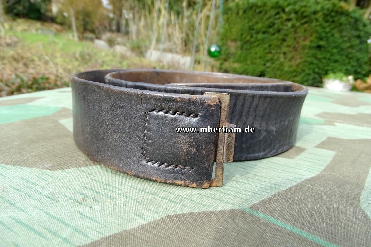 Königreich Preußen Koppelgürtel, Herstellermarke, Kammerstempel, Eisenschließe
