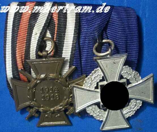 2er Ordensspange, Ehrenkr. f.Frontk., Treudienstmedaille