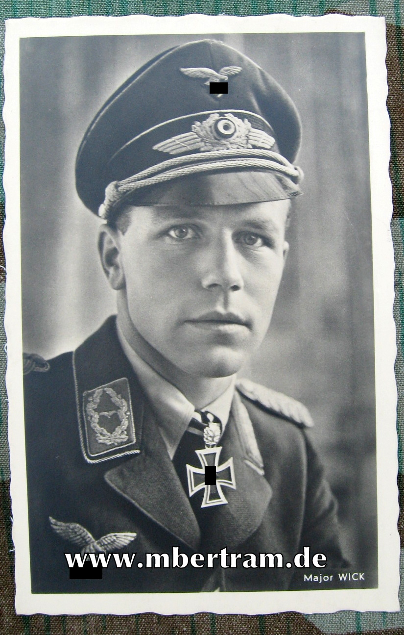 Major Wick, Luftwaffe Ritterkreuzträger, Hoffmann Foto