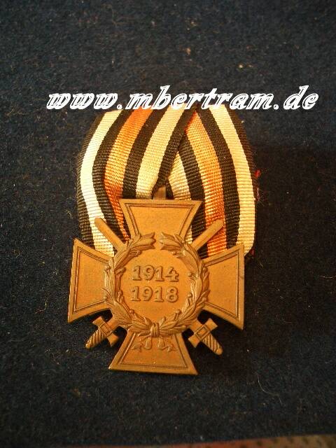 Ehrenkreuz für Frontkämpfer 1914- 1918 an Spange