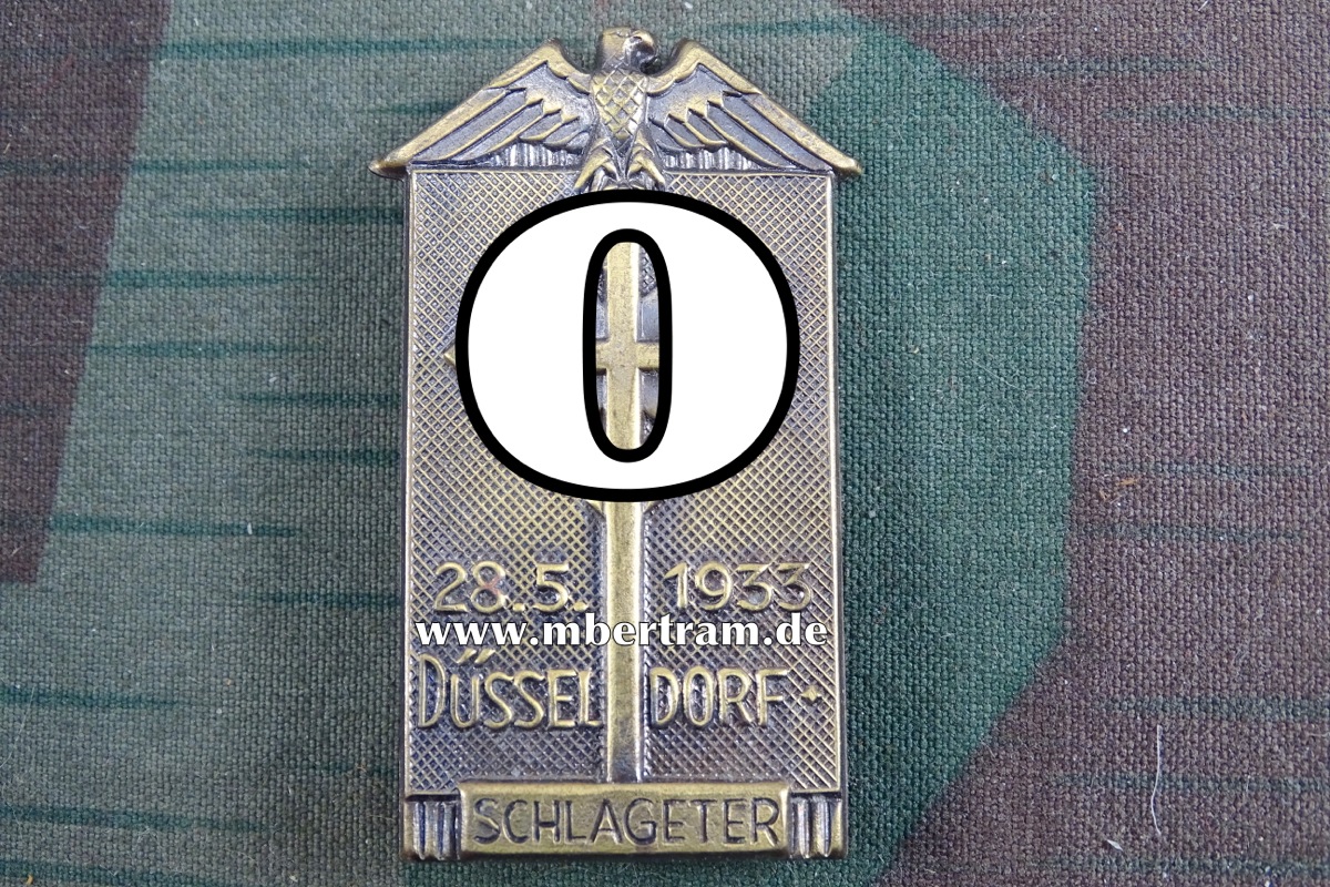 Treffabzeichen: "HJ Gebiets Jugend Tag Düsseldorf -Schlageter-28.5.1933"