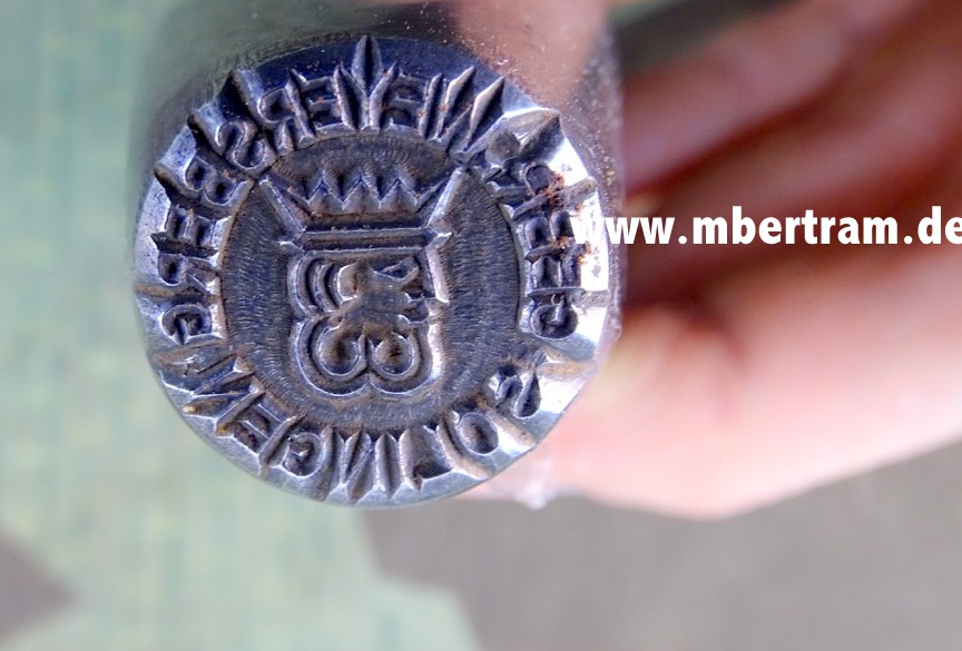 Hersteller Prägestempel der Blankwaffen Firma " Geb. Weyersberg Solngen"