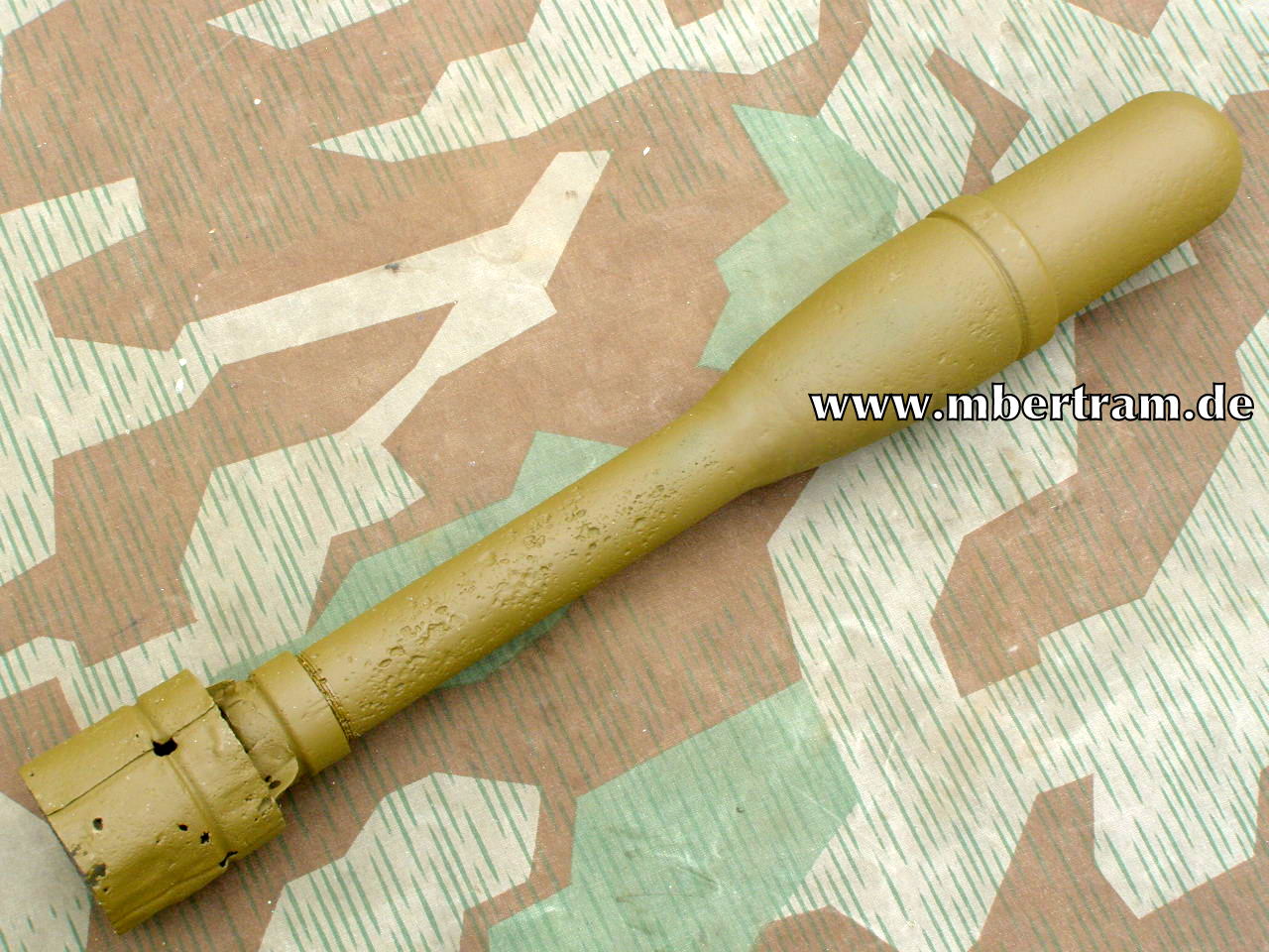 Deko US Bazooka 60 mm Rakete, 2. Weltkrieg. Rundkopf