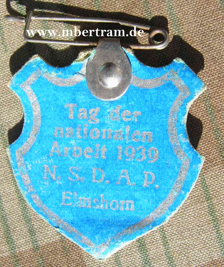 Tag der nationalen Arbeit 1939 , NSDAP Elmshorn, Pappe