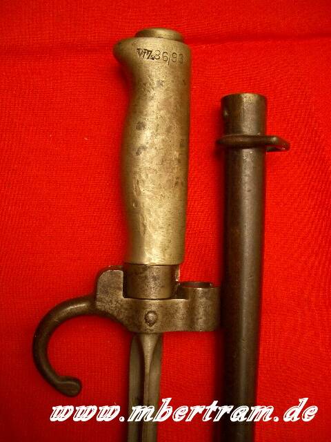 Frankreich Lebel Bajonett M 1886, Messinggriff