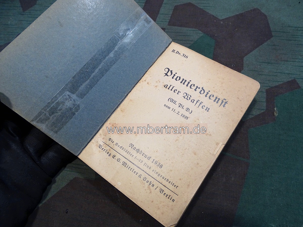 20979-3 H.Dv. 316 Dienstvorschrift Pionierdienst aller Waffen 1936