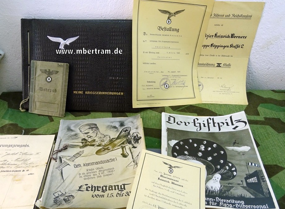 Luftwaffen Dienstzeitalbum, Dokumente  4. Nacht Erg. Fernaufklärungs-Gruppe Brieg