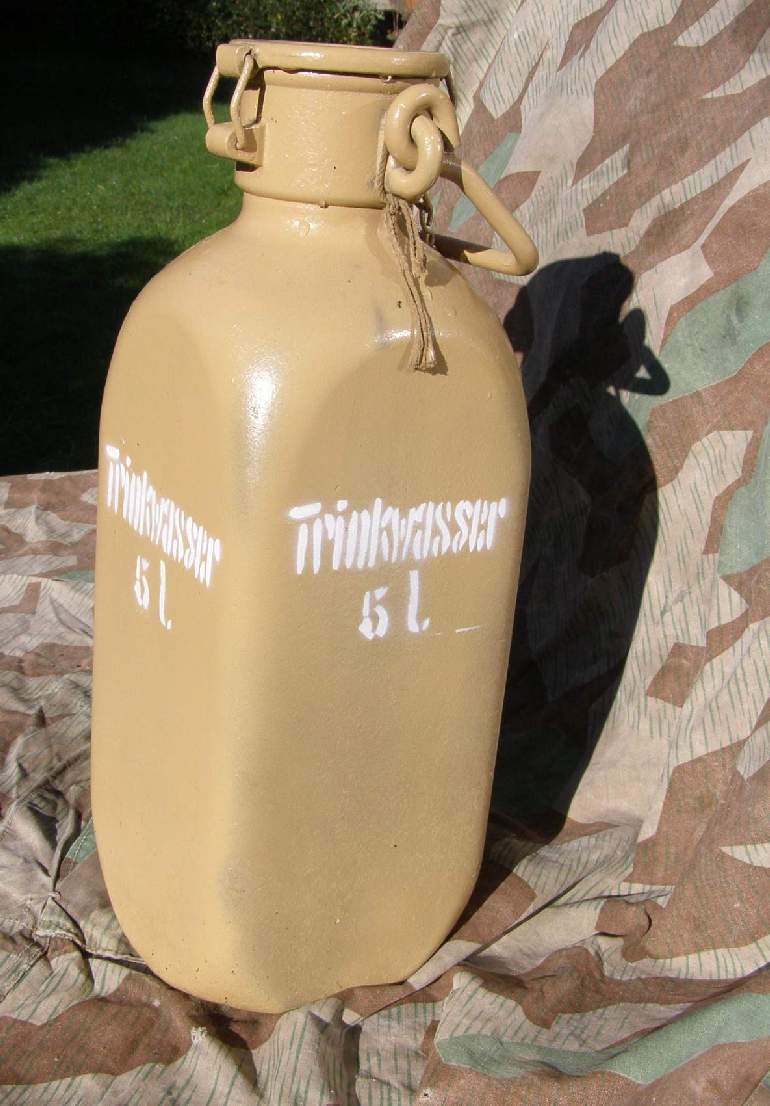 Afrikakorps: 5 Liter Trinkwasserbehälter, Alu, Hst:SMM 1942