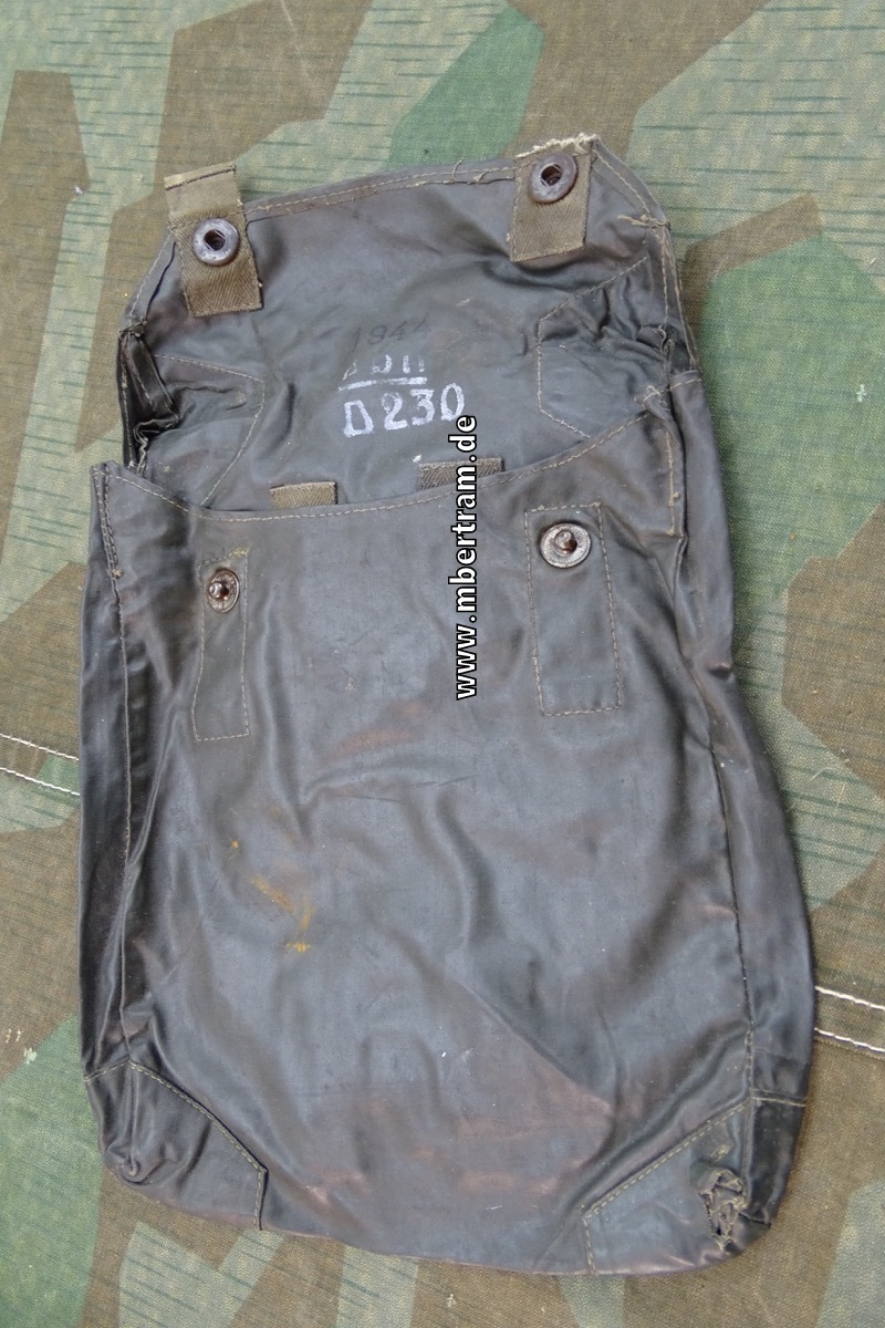 Wehrmacht Gasplanen Tasche, gummiertes Leinen, abn, 1944