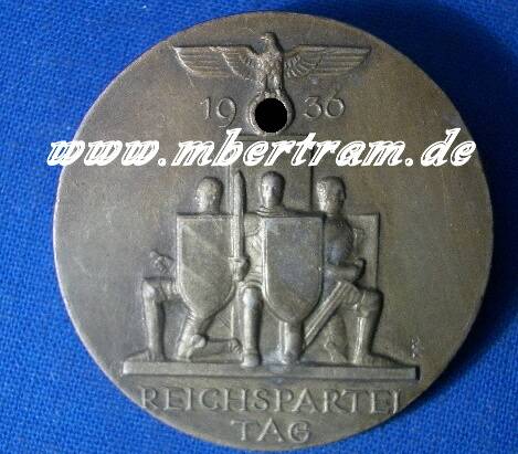 Treffabzeichen "NSDAP Reichsparteitag Nürnberg 1936"