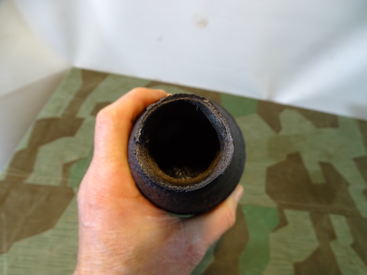 Panzerschreck Rakete ( Raketenpanzerbüchse 54 / Ofenrohr ) mit seltenem Übungs Gefechtskopf.