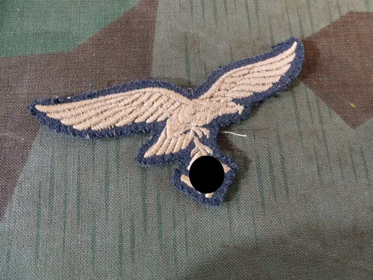 Luftwaffe Brustadler Manschaften, maschinengestickt, getragenes Original. 