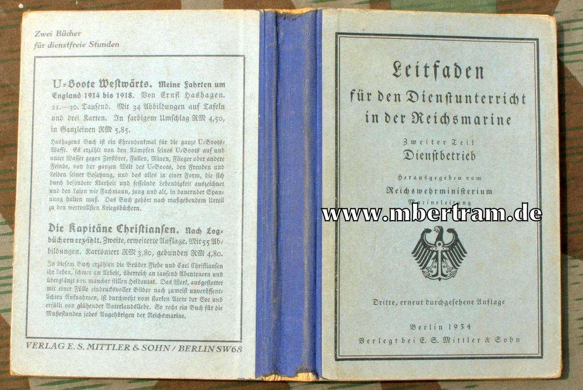 Leitfaden für den Dienstunterricht in der Reichsmarine, 1934