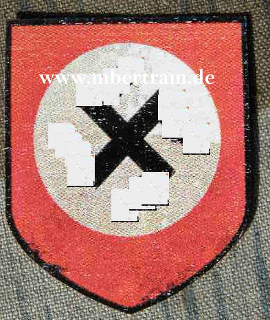 Replik: 1x Nationalemblem Helmwappen SS, Polizei Feuerwehr, GEALTERT