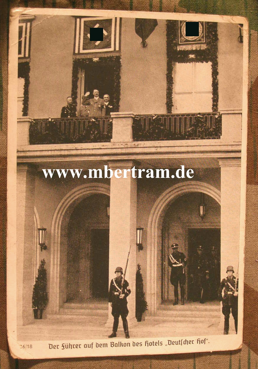 A.Hitler auf d.Balkon des Hotels " Deutscher Hof"