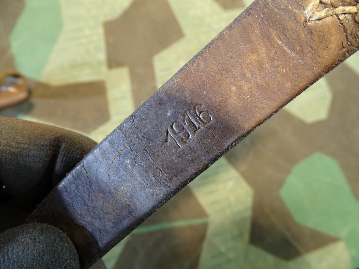 Brauner Leder Trageriemen für Steyr Mannlicher M 95 Karabiner, vereinfachte Fertigung 1916