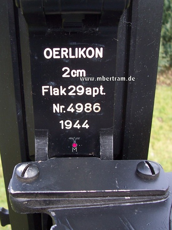 13775-8bE5Lo2g5dP0tt 20 mm Deko Flak 29 ,( Oerlikon ) Kriegsmarine, Restauriert mit Behelfslafette