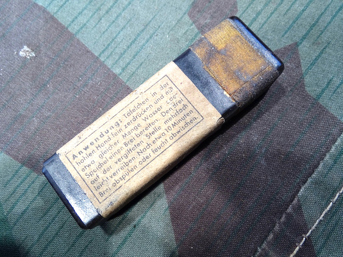 Wehrmacht Gas-Hautentgiftungsmittel Losantin, jld 1943, gelber Ring