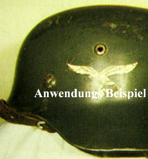 Replik: Paar Luftwaffe Helmwappen, 2. Form, wasserablösbar