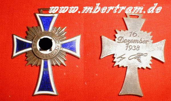 EHRENKREUZ DER DEUTSCHEN MUTTER, 3. STUFE, BRONZE