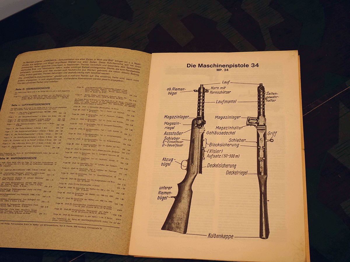 Heft Waffengeschichte Die Maschinenpistole MP 34