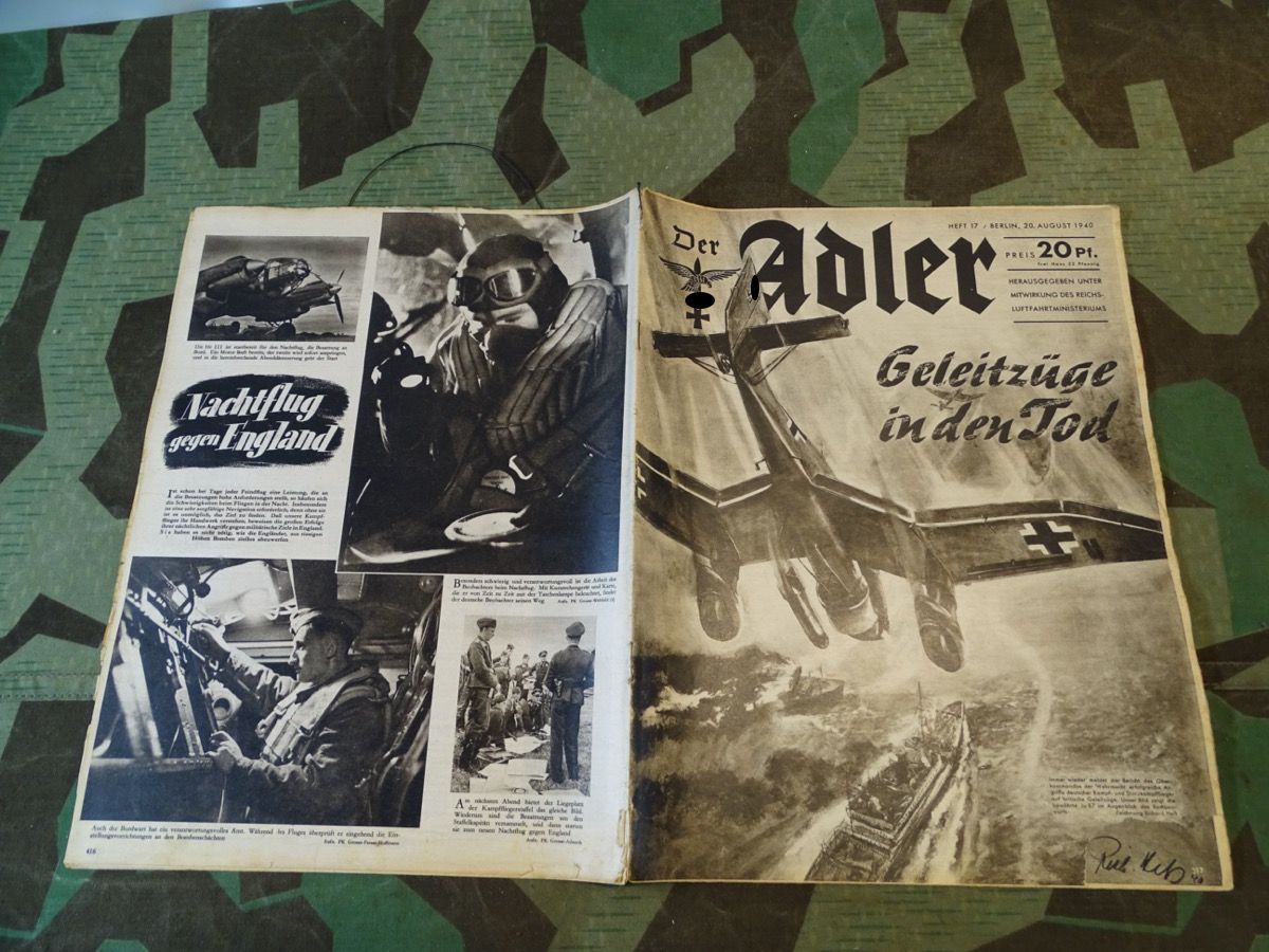 Luftwaffen Zeitschrift " Der Adler"  Heft 17, 13.August 1940, Geleitzugangriffe
