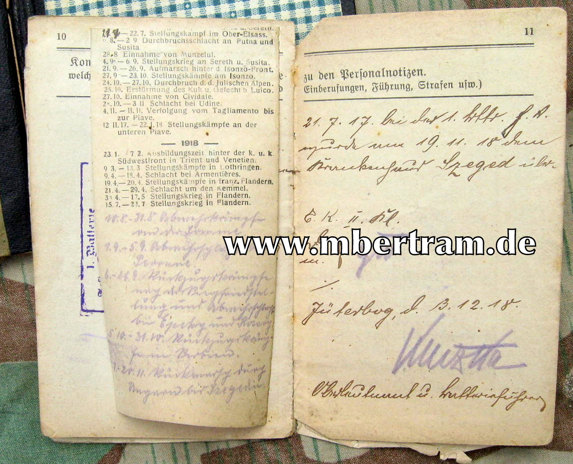 12925-17 Reisepass u. Militärpass Wuppertaler Bandwirkermeister