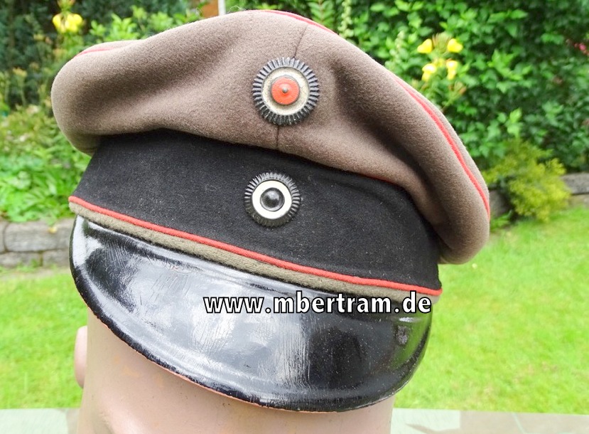 Preussen, Infanterie  Schirmmütze/ Feldmütze feldgrau erster Weltkrieg