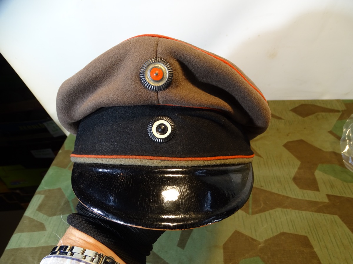 Preussen, Infanterie  Schirmmütze/ Feldmütze feldgrau erster Weltkrieg