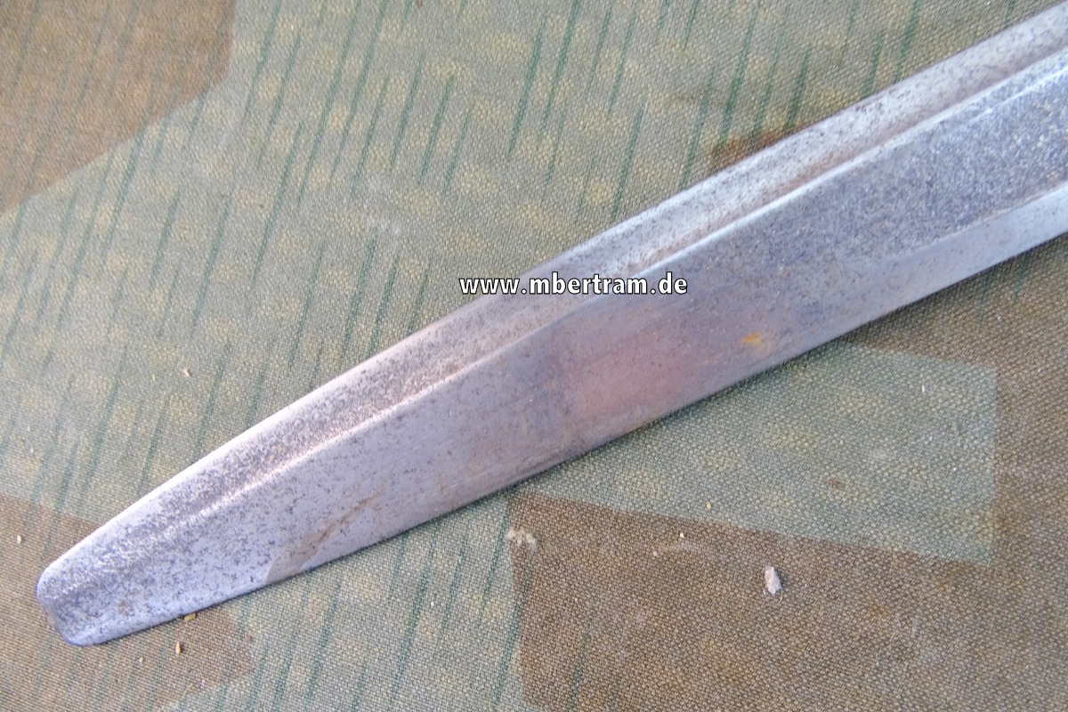 16689-13 Preussischer Extra Hirschfänger M 1871 mit Klingenätzung, ohne Scheide