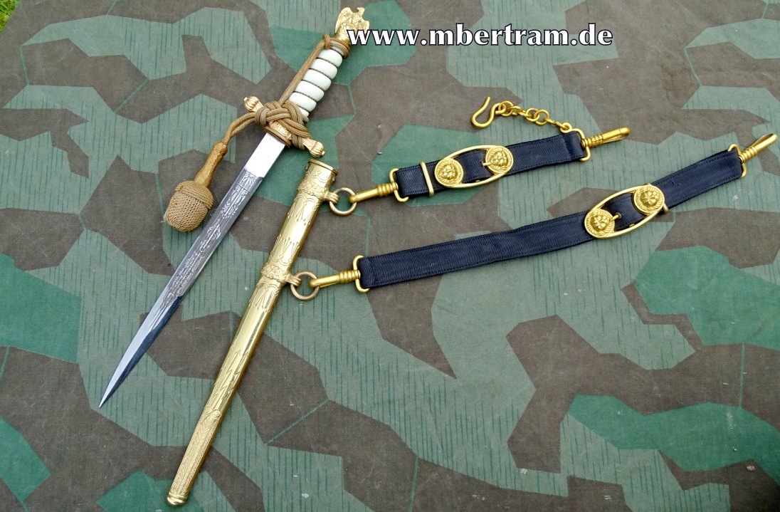Kriegsmarine Offiziersdolch, Eickhorn, Portepee, Gehänge