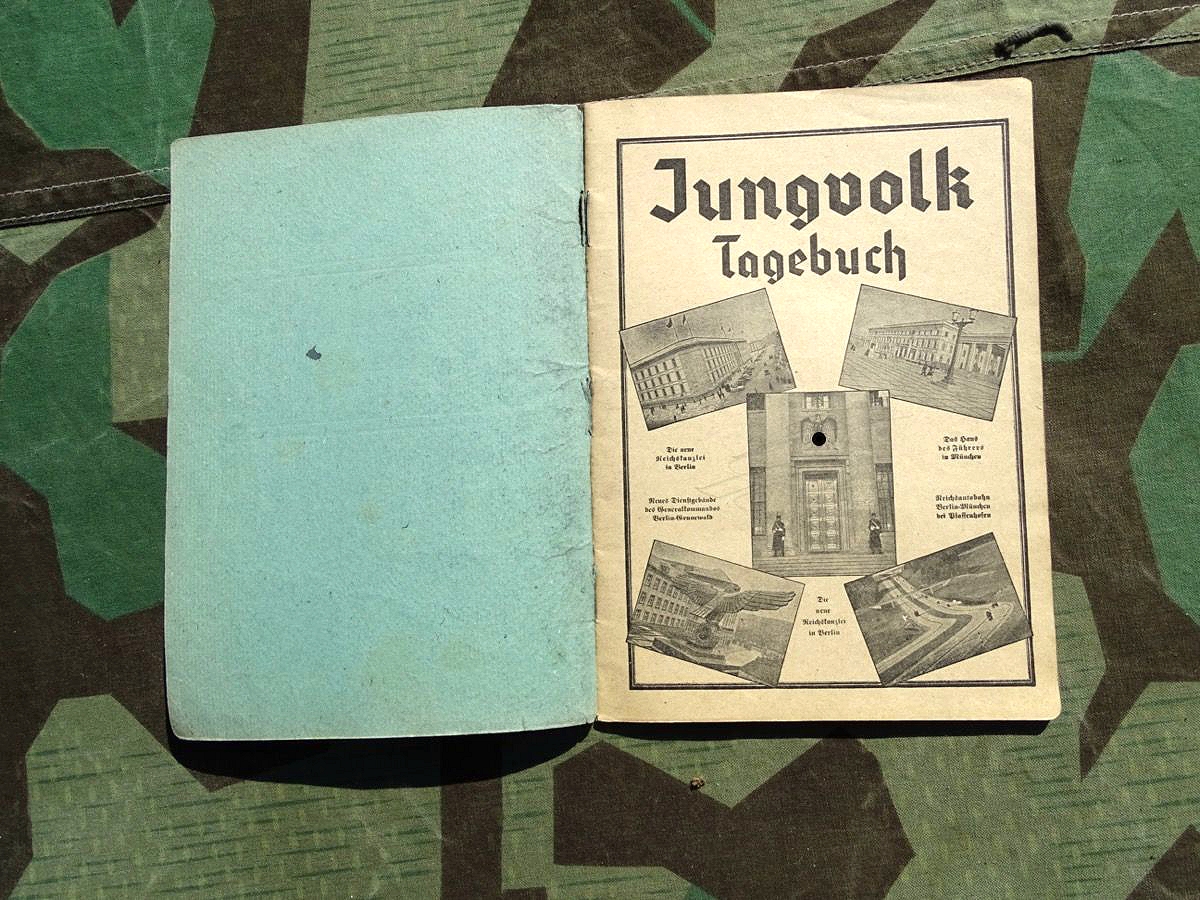 Blanko Heft " Jungvolk Tagebuch " 2. Weltkrieg, unausgefüllt