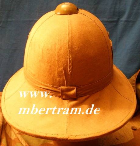 Tropenhelm italienischer Bauart, auch genutzt bei Afrikaoorps