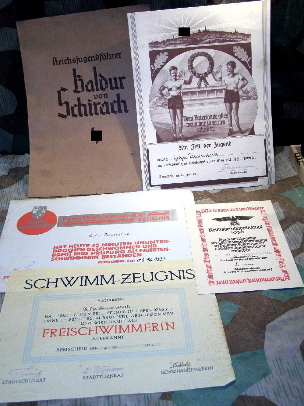 Urkunden: HJ / DJ. Siegerurkunde 33, Freischw., Reichsber.....