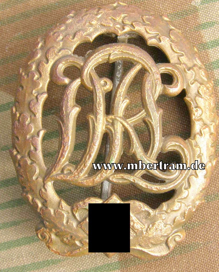 REICHSSPORTAB-ZEICHEN DRL IN BRONZE, MIT HK