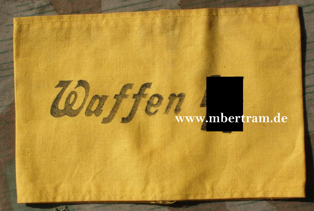Armbinde " Waffen SS" für Zivilangestellte der SS, ca.1944