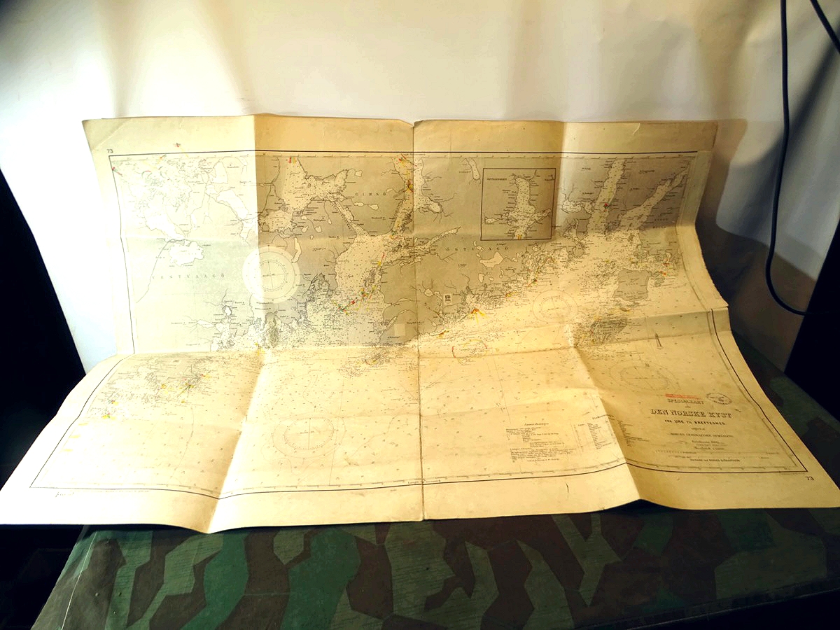 Kriegsmarine Seekarte Nr. 73 Fra Ure til Brettesnes VIII 42