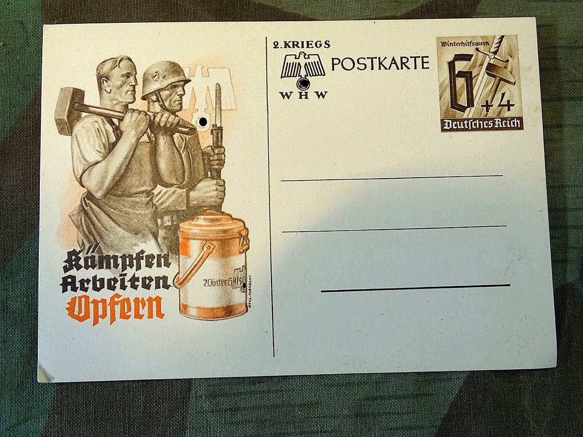 2. Kriegs WHW / Winterhilfswerk Postkarte, ungelaufen