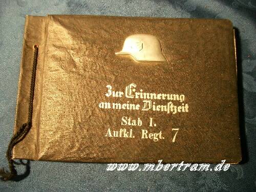 Dienstzeitalbum. Dienstzeit Stab 1. Aufklärungs Rgt. 7".