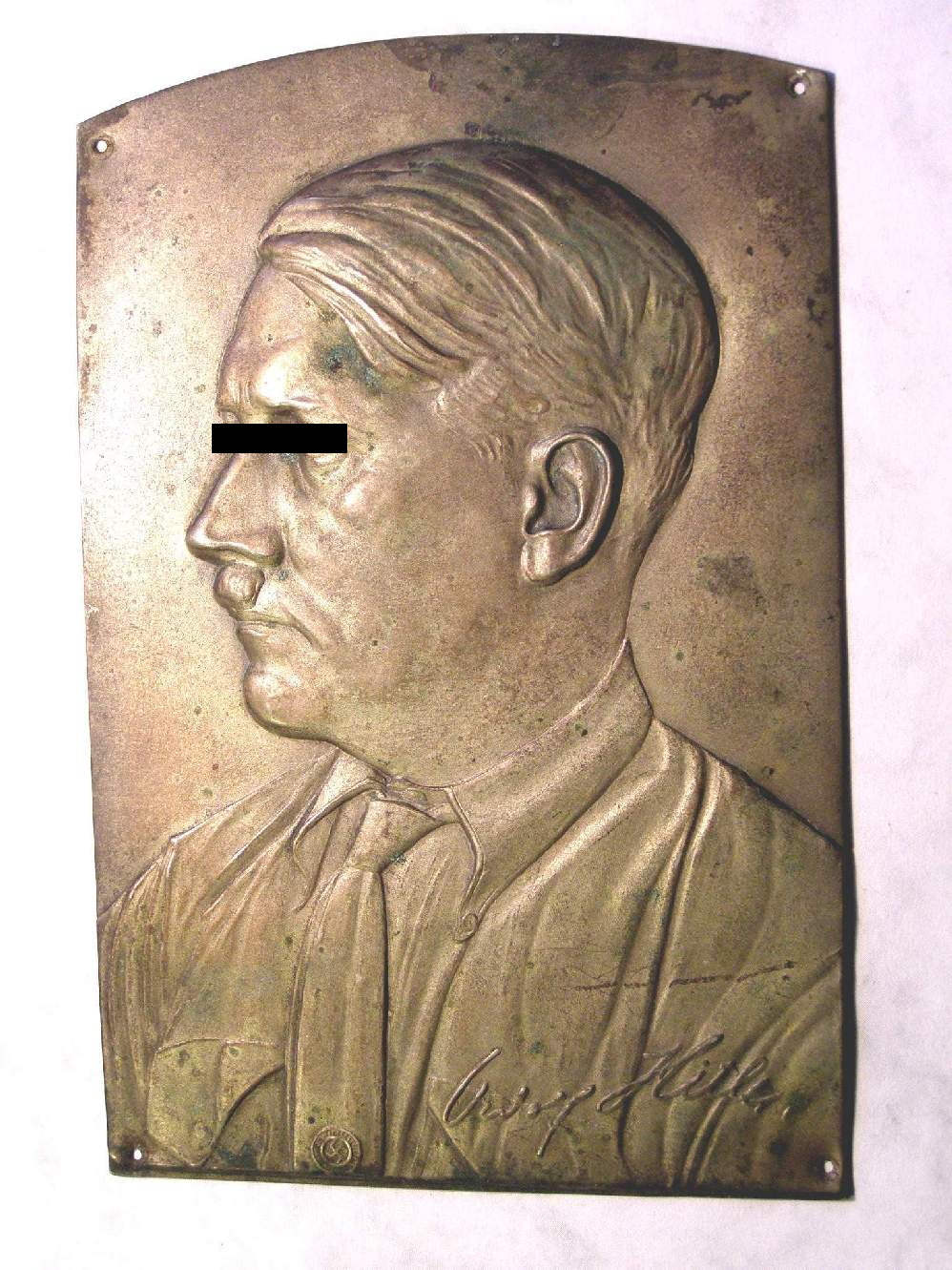 Wanddekoration, A. Hitler, Reichskanzler, hohl geprägt