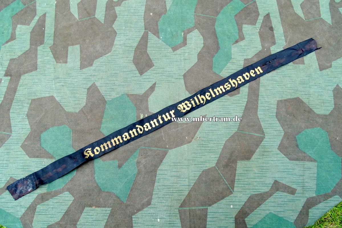 Mützenband Kriegsmarine "Kommandantur Wilhelmshaven"
