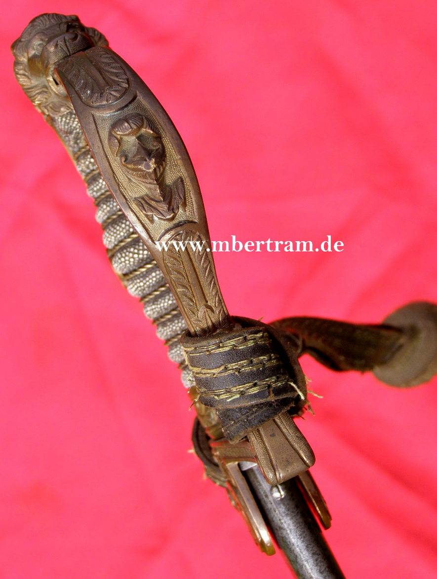 10412-5 Preussen Löwenkopfsäbel für Artillerie Offiziere um 1870