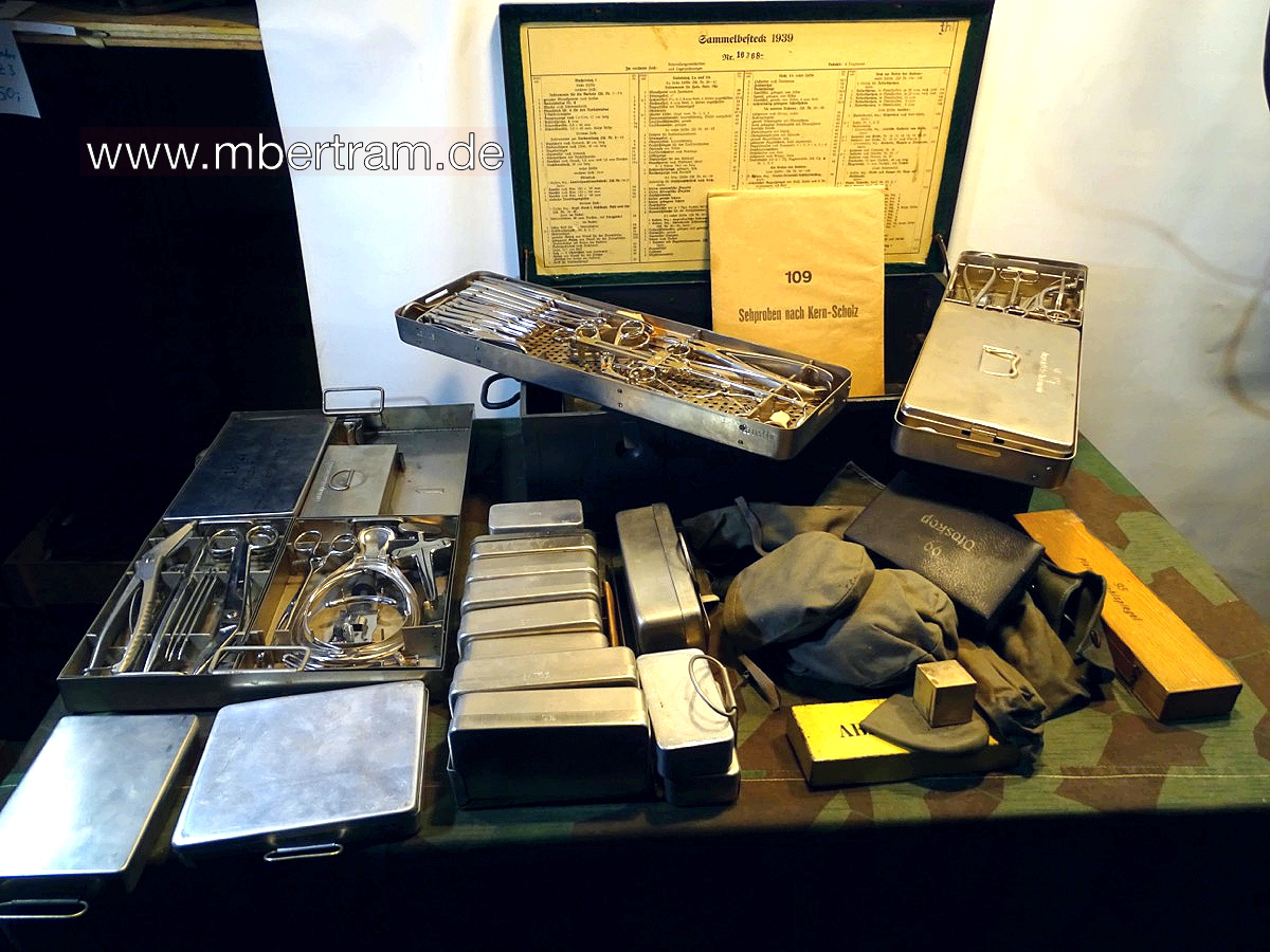 Wehrmacht Luftwaffe OP Kiste " Sammelbesteck" fast kpl. Originalbefüllt