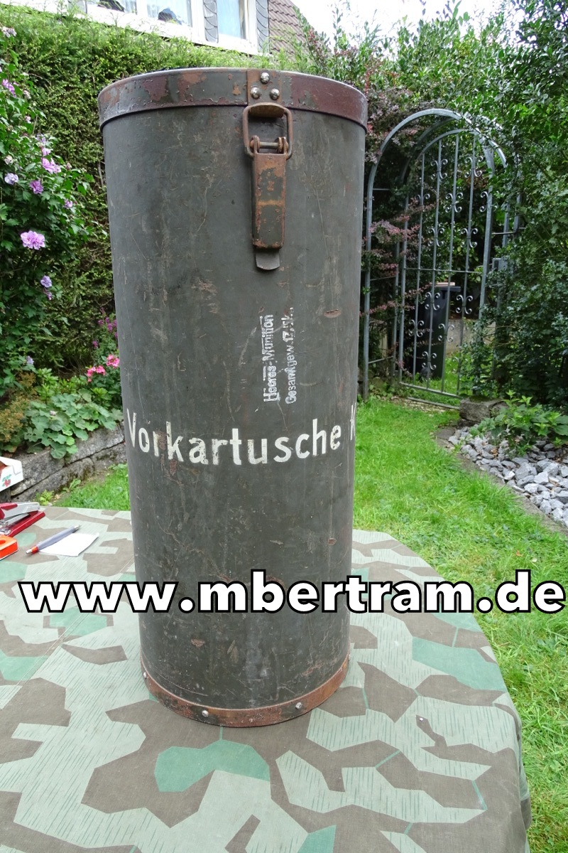 Wehrmachts Behälter für Vorkartusche für 24 cm Feldkanone 3 (K 3) EXTREM SELTEN