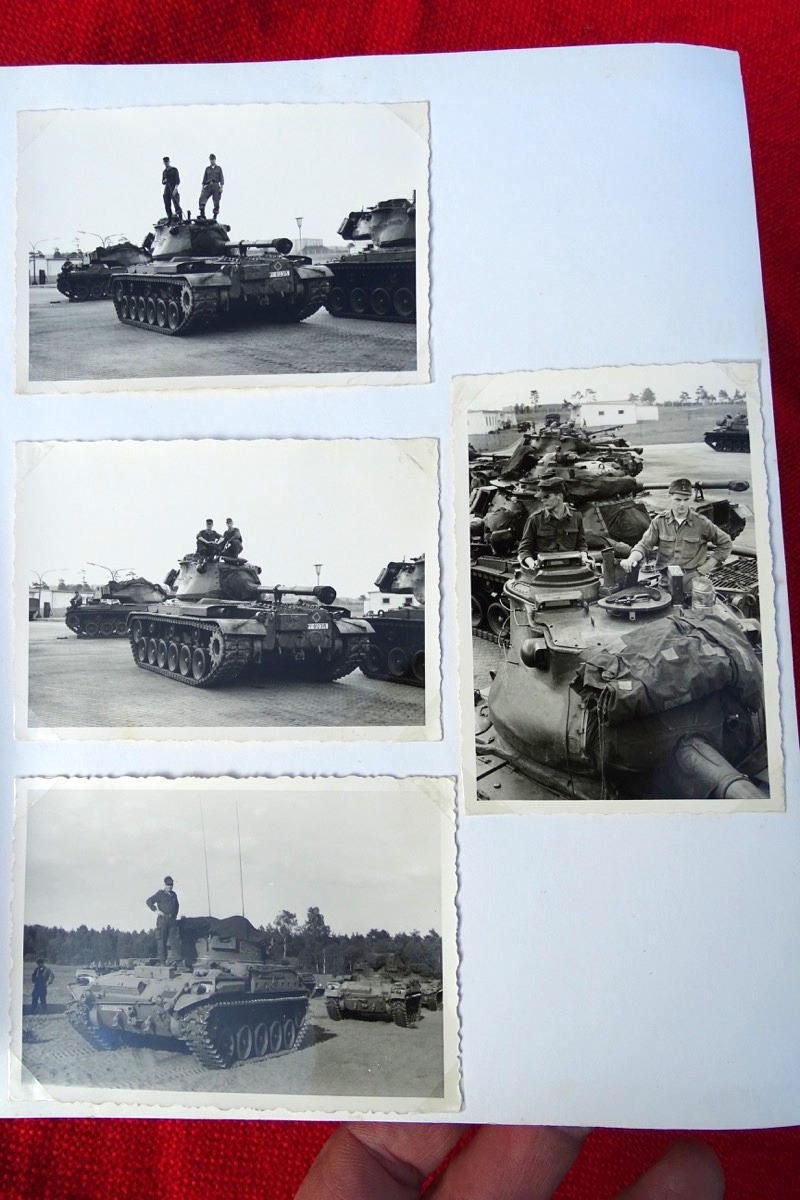 Fotoalbum , frühe Bundeswehr, Tarnanzüge, Panzer, Hubschrauber, Noratlas, Borgwart